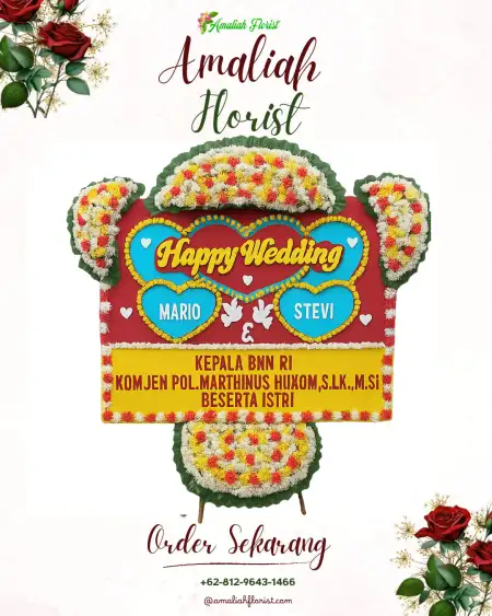 Papan Bunga Pernikahan Randegan